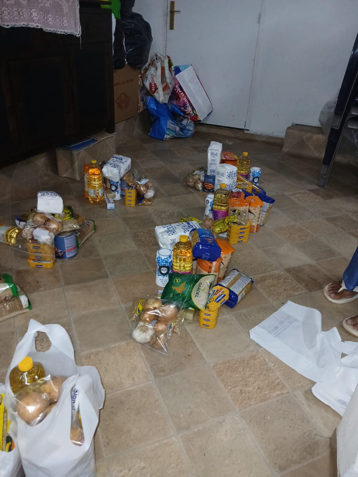 Distribution de denrées alimentaires